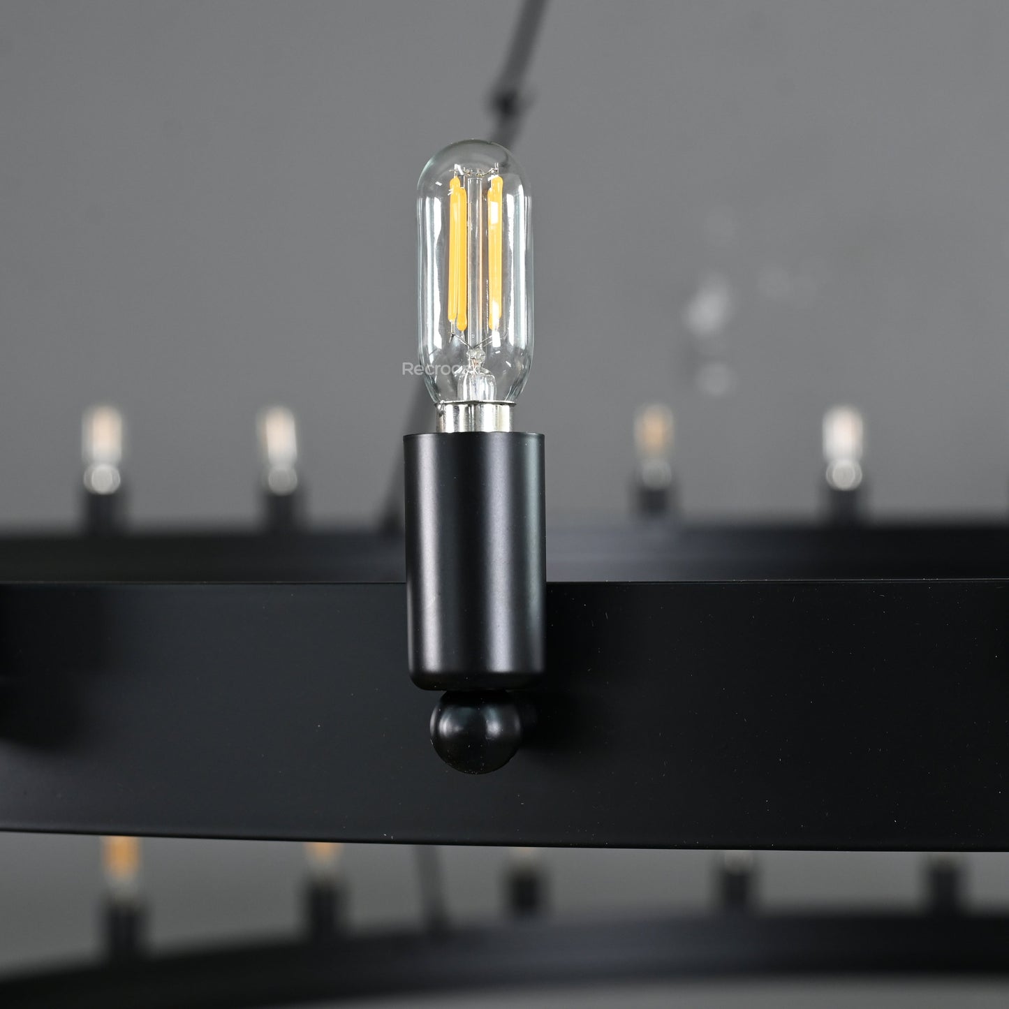 Caminon Vintage Filament Two-Tier Chandelier 63"