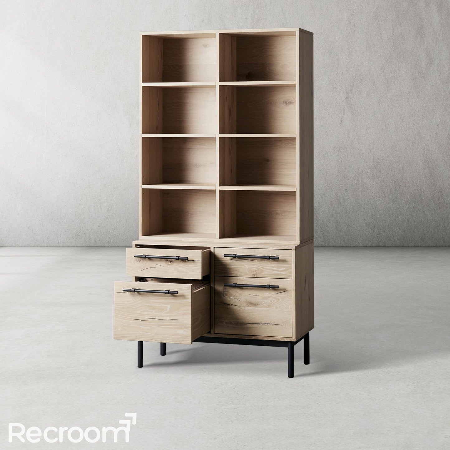 Sullivo Single Bookcase with File Base