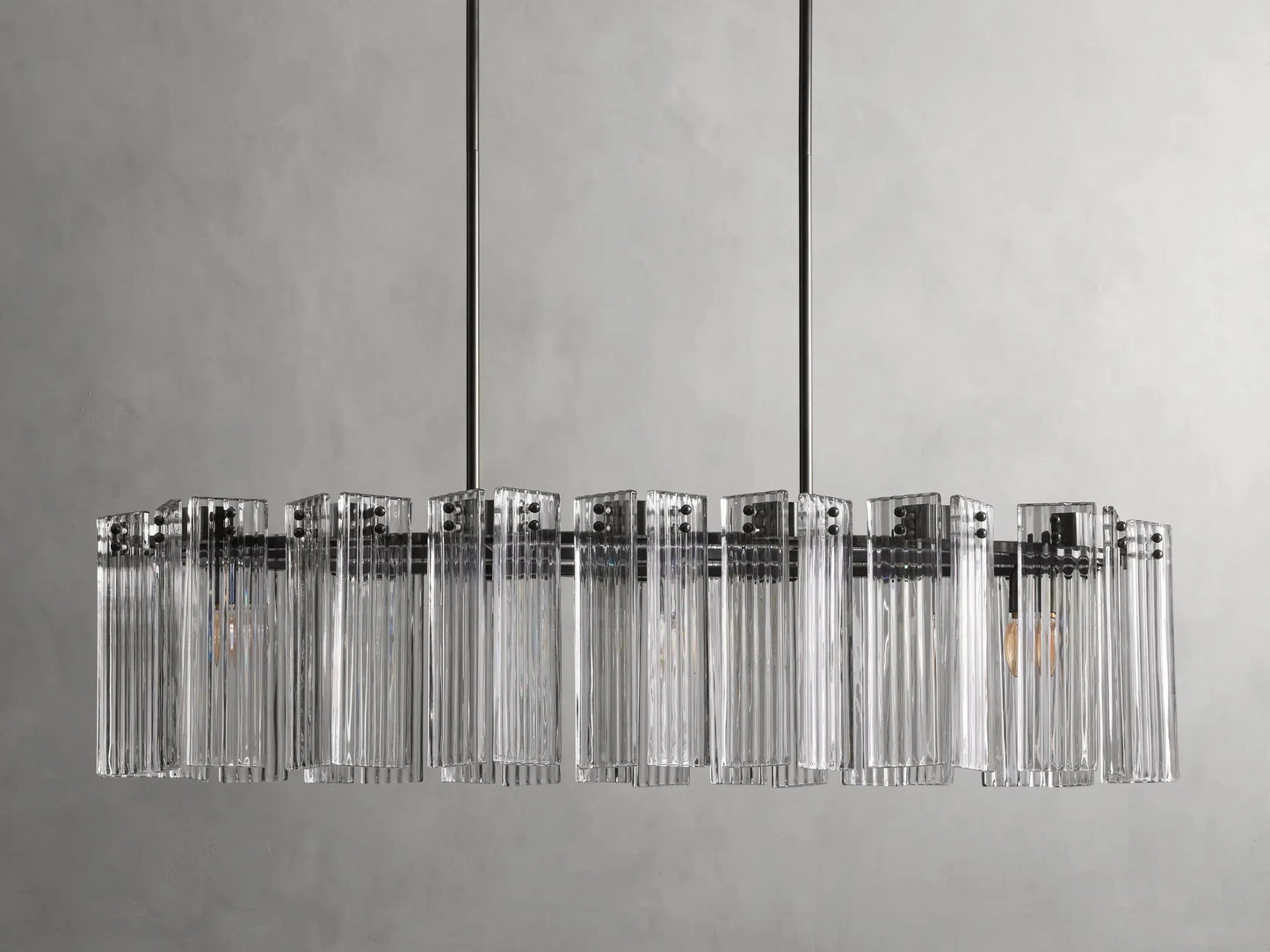 Delsie Oval Art Glass Chandelier 51''63''72''L