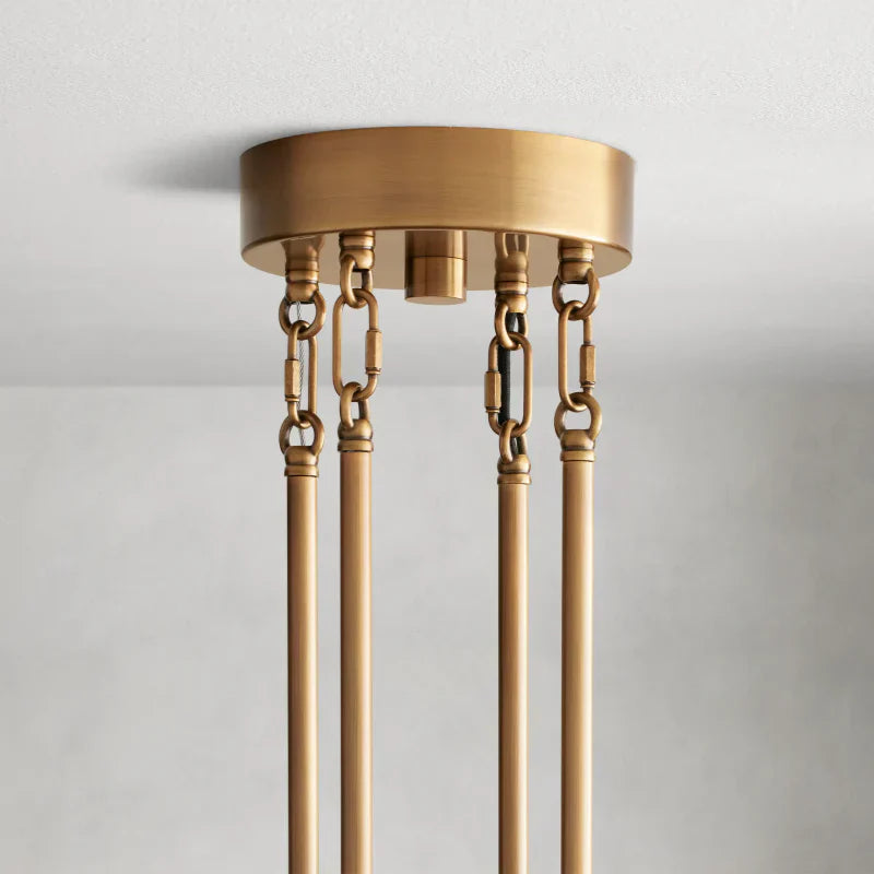 Delsie Round Art Glass Chandelier 38" 48" 60"D