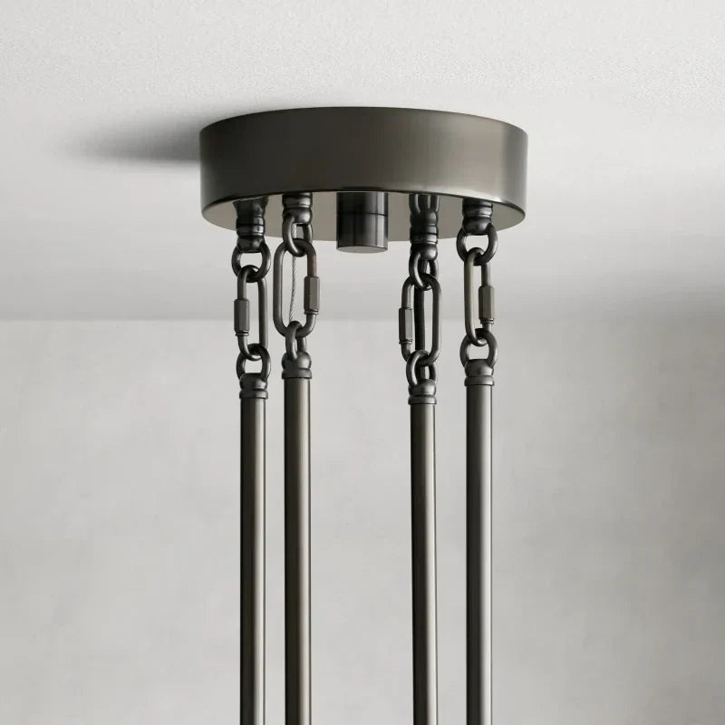 Delsie Round Art Glass Chandelier 38" 48" 60"D