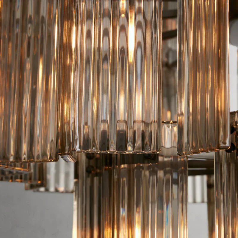 Delsie Round Art Glass Chandelier 38" 48" 60"D