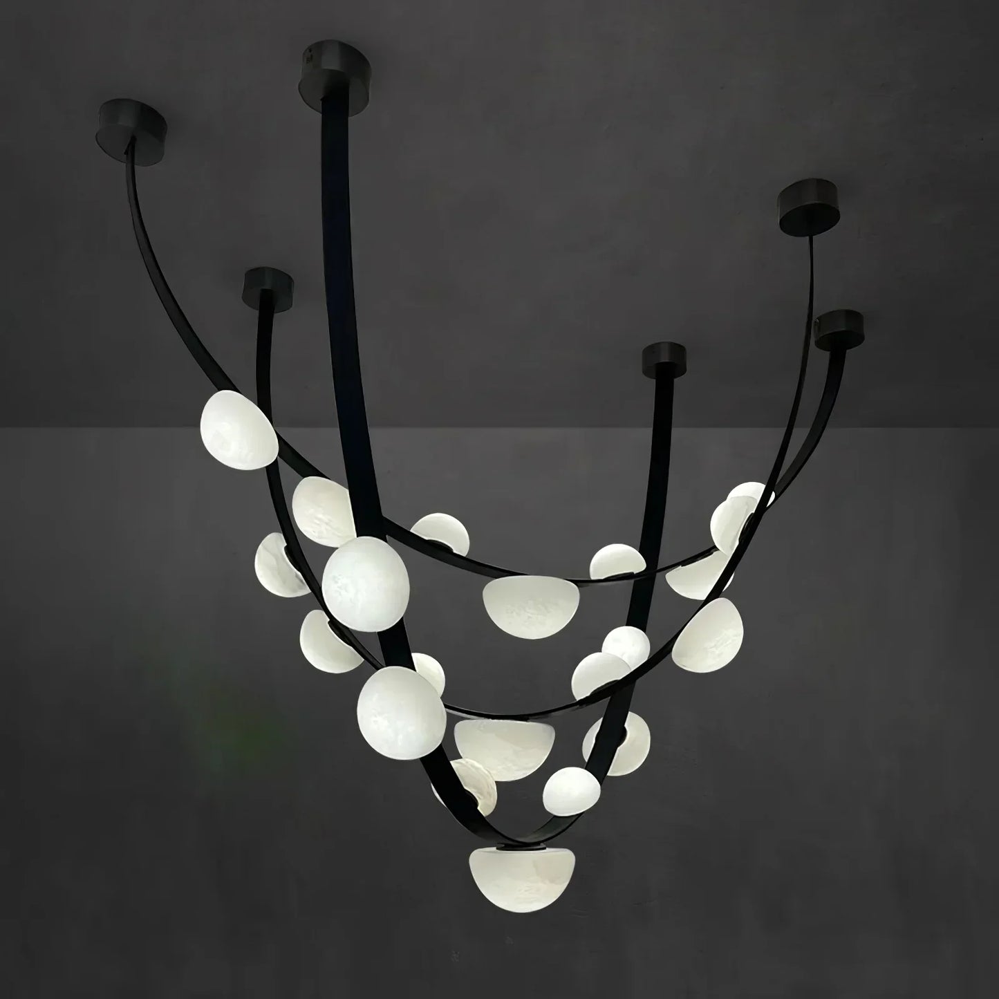 Alex Modern Dew Drops Alabaster Chandelier