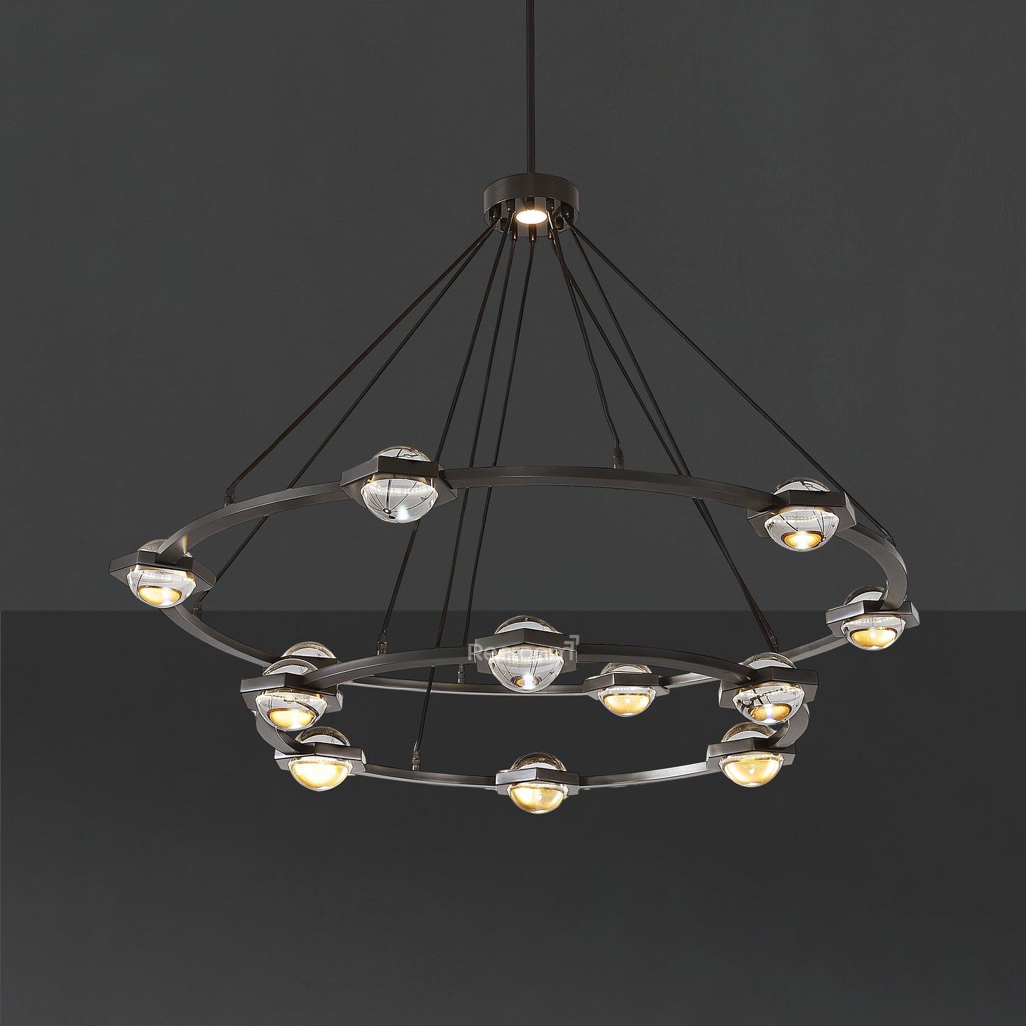 Eclitant Two-Tier Round Chandelier 60"