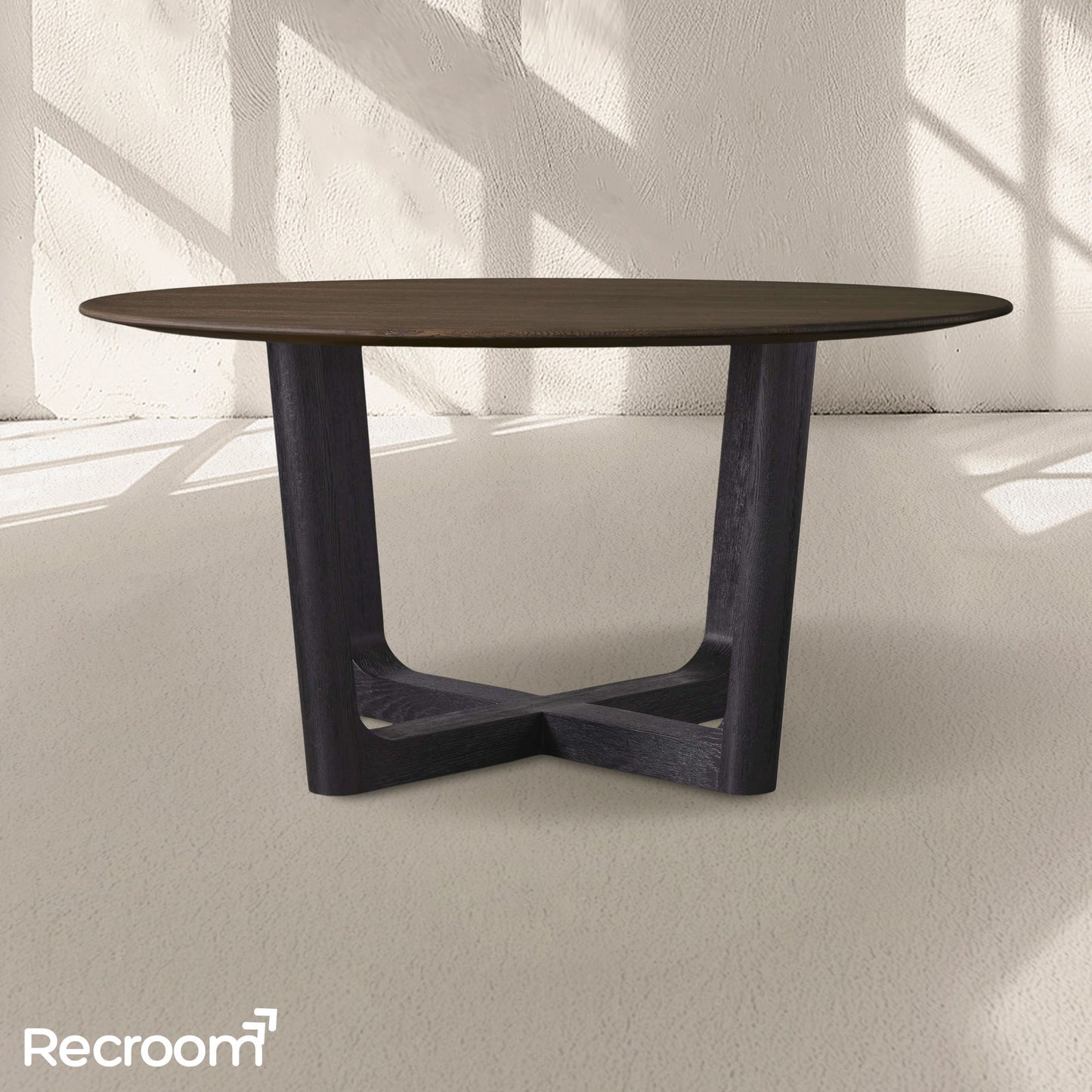 San Germani Round Wood Dining Table with Rennes Base
