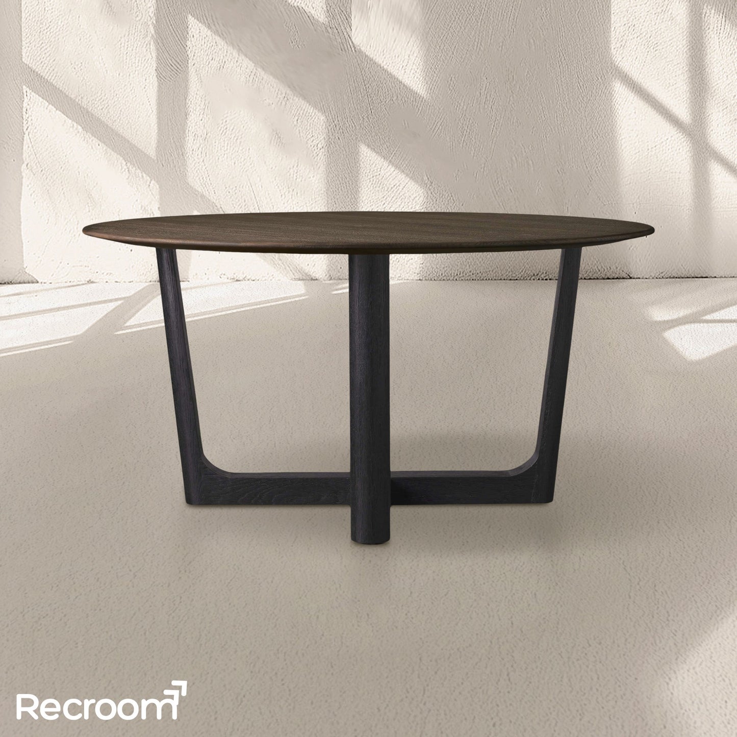 San Germani Round Wood Dining Table with Rennes Base
