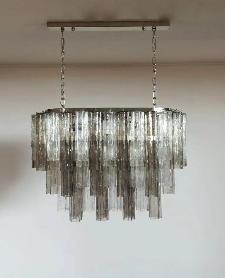 Murano Chandelier – 62 Tubes – Smoked/Transparent
