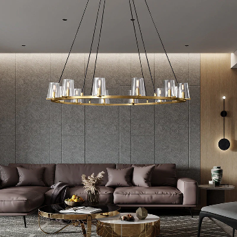 Pauillyc Clear Glass Round Chandelier 36" 48" 60"