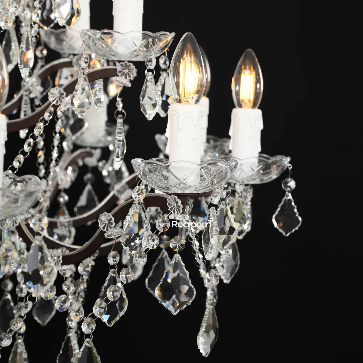 Rococonut Crystal Outdoor Chandelier 40”