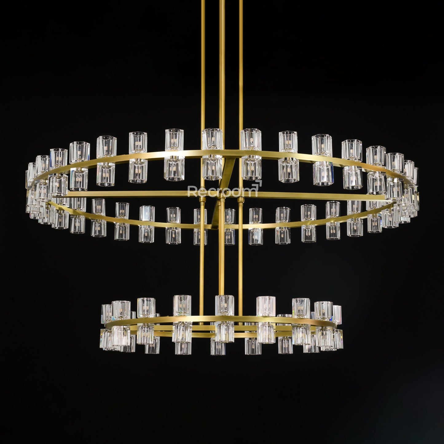 Arcachonest LED Round 2-Tier Chandelier 60"