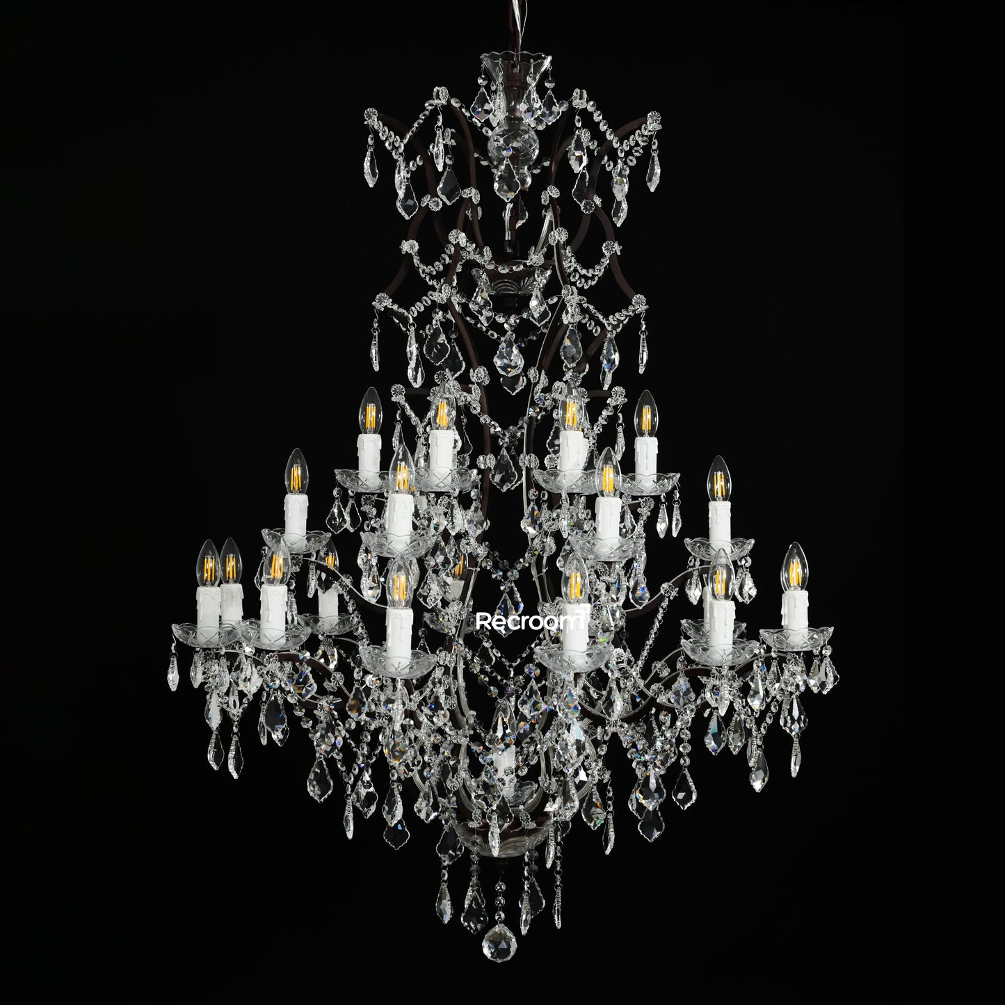 Rococonut Crystal Outdoor Chandelier 40”