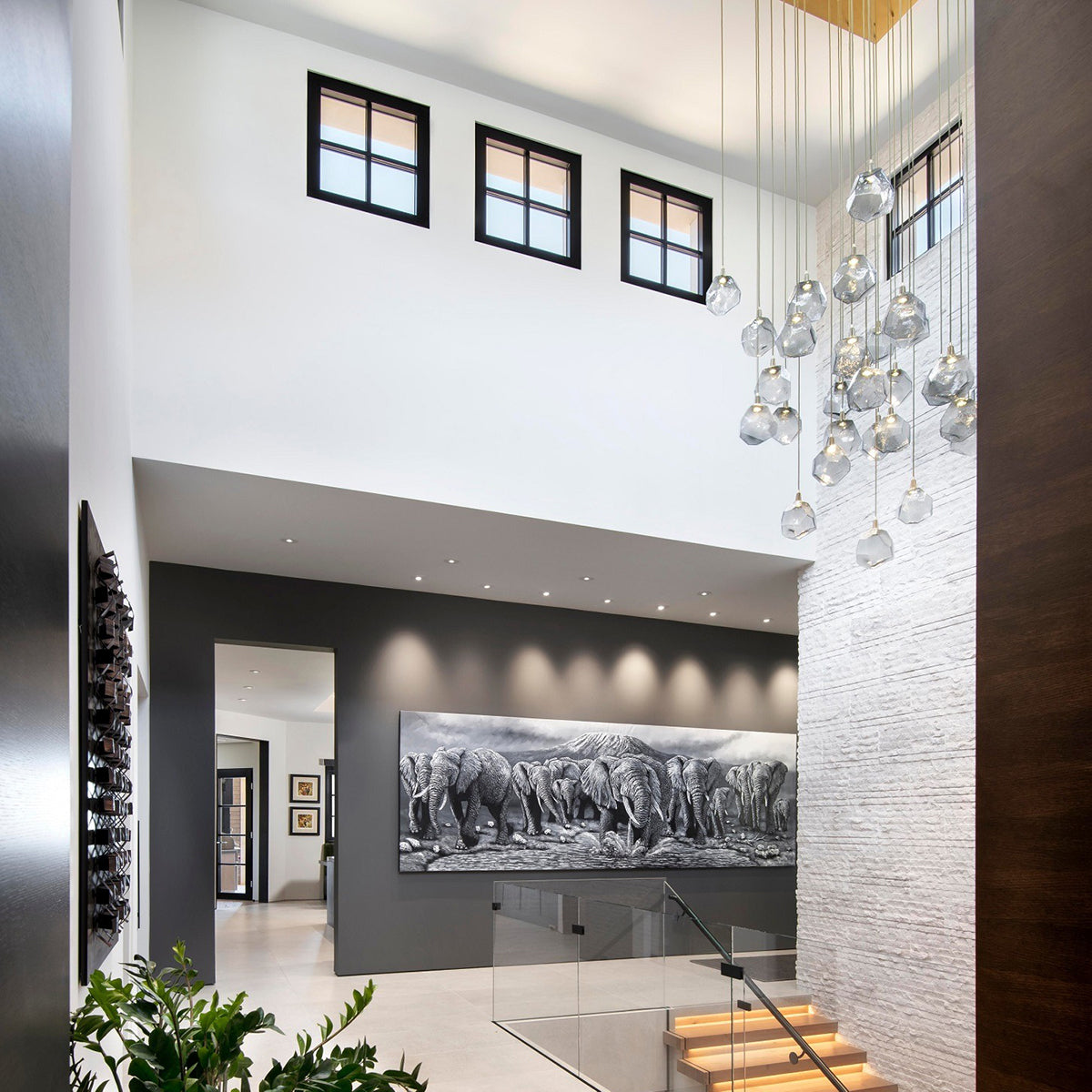 Art Twisted Square Chandelier