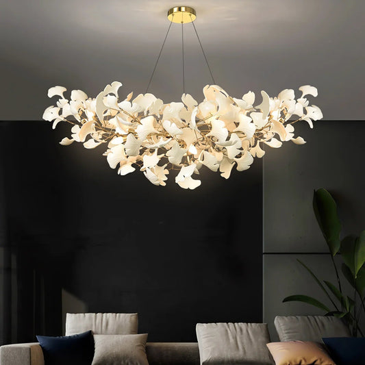 Ceramic Ginkgo B Chandelier