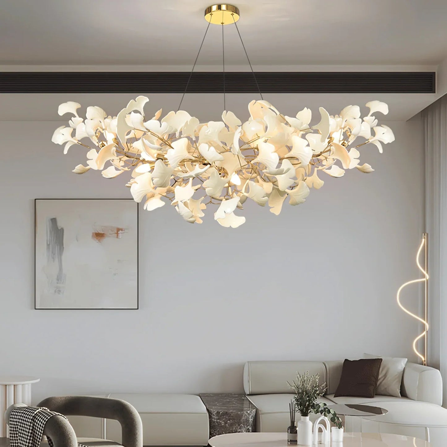 Ceramic Ginkgo B Chandelier