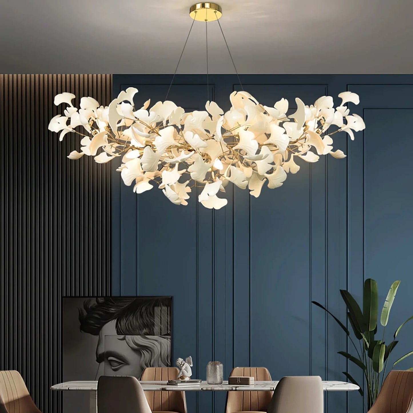 Ceramic Ginkgo B Chandelier