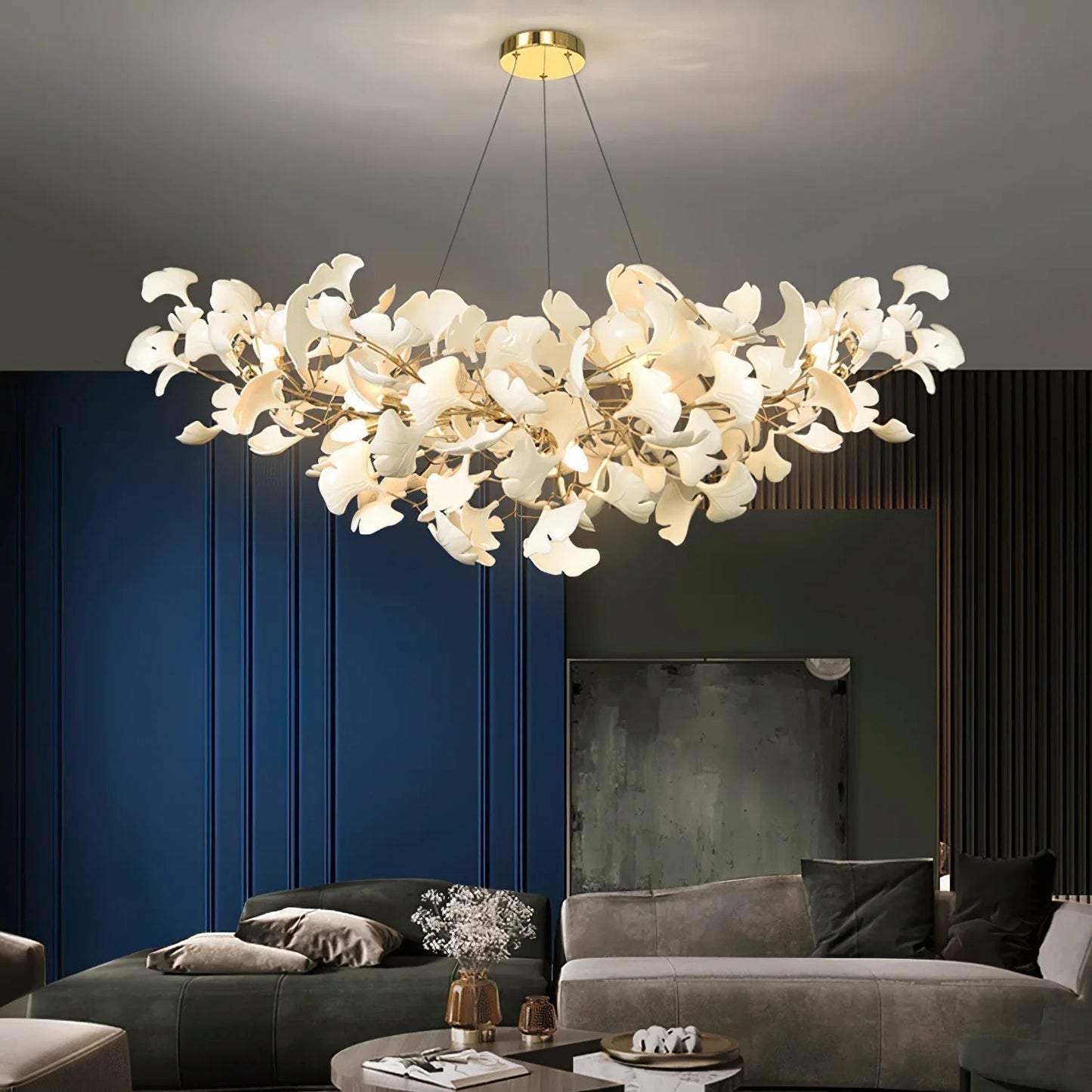 Ceramic Ginkgo B Chandelier