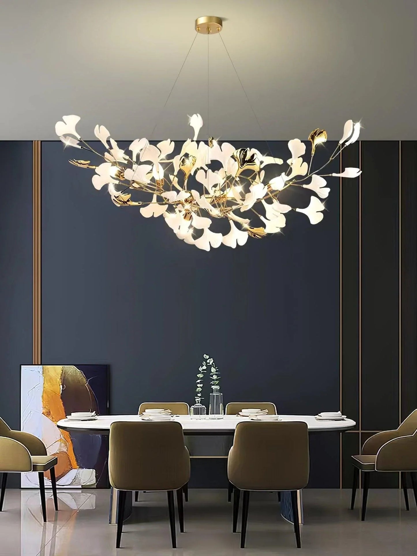 Ceramic Ginkgo B Chandelier