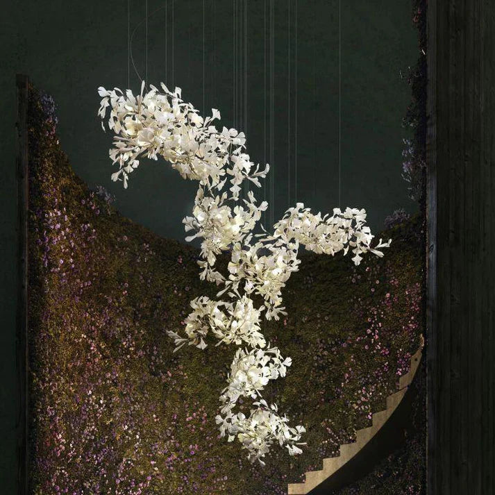 Ginkgo Ceramic Combination Chandelier