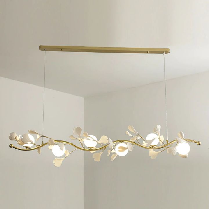 Ceramic Ginkgo Glass Chandelier