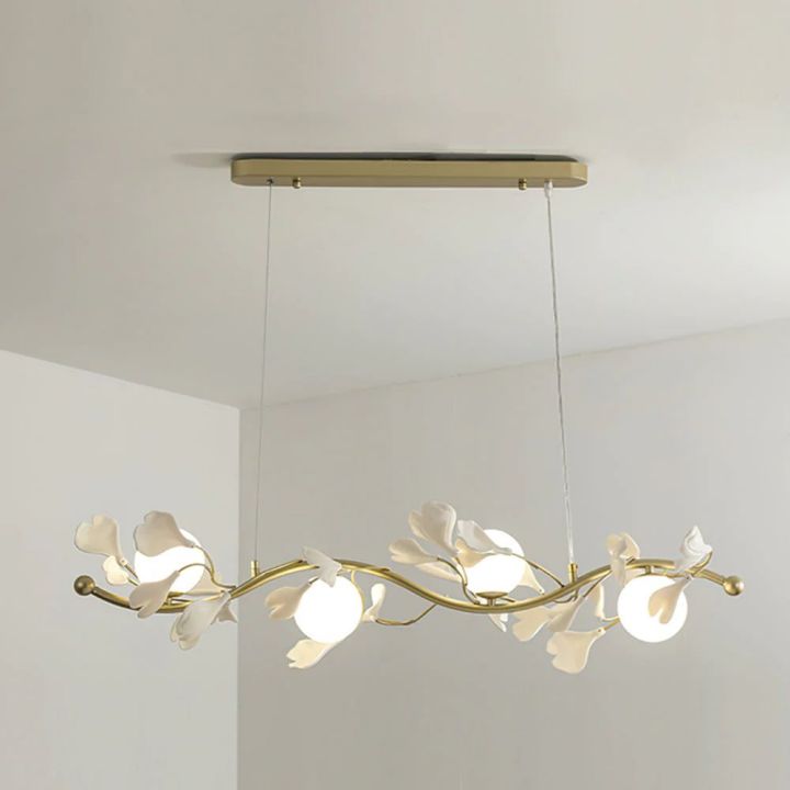Ceramic Ginkgo Glass Chandelier