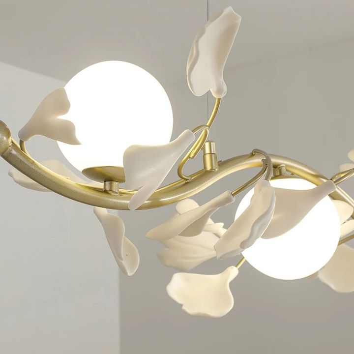 Ceramic Ginkgo Glass Chandelier