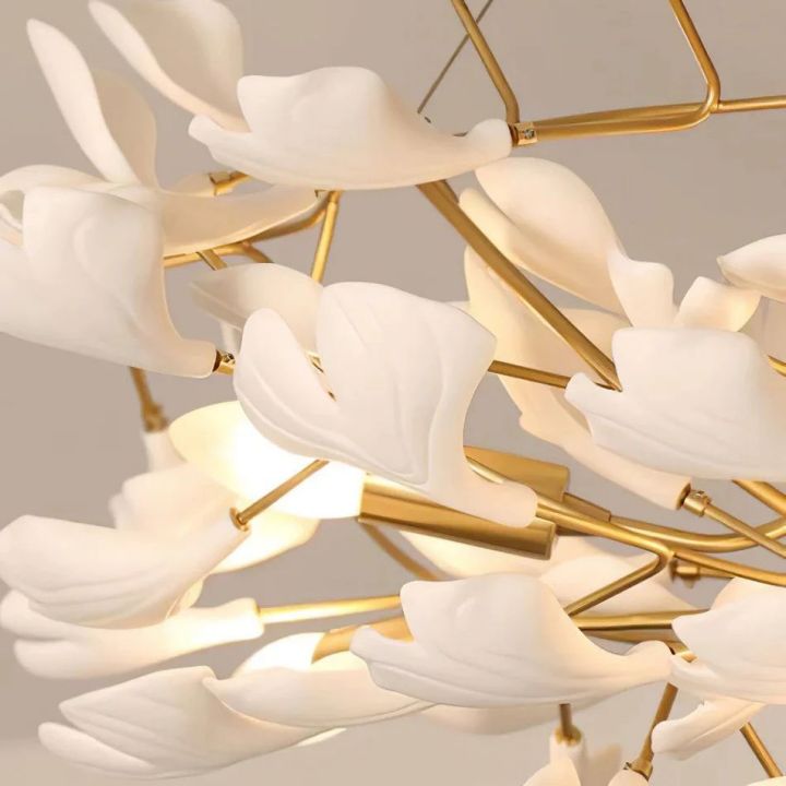 Ceramic Gingko Luxury Chandelier Style A
