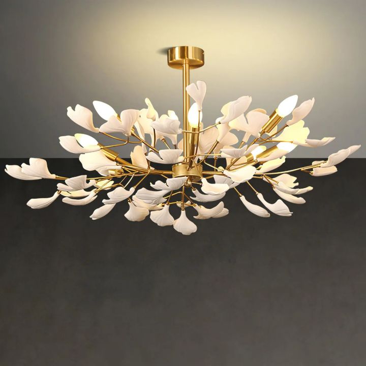 Ceramic Gingko Luxury Chandelier Style A