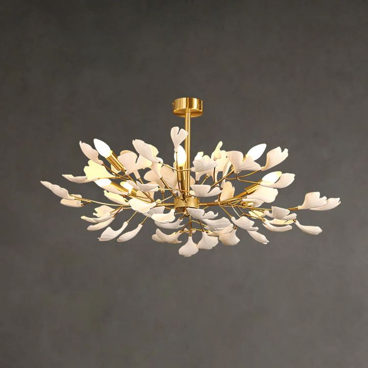 Ceramic Gingko Luxury Chandelier Style A