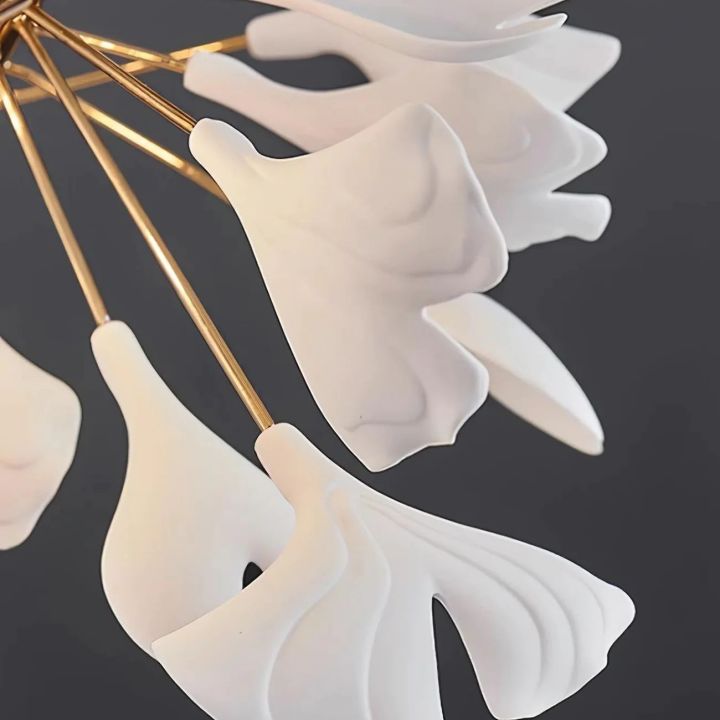 Ceramic Gingko Luxury Chandelier Style A