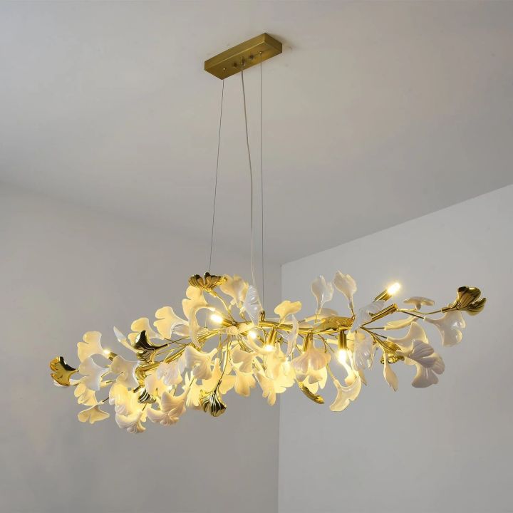 Ceramic Ginkgo Luxury Chandelier Style C