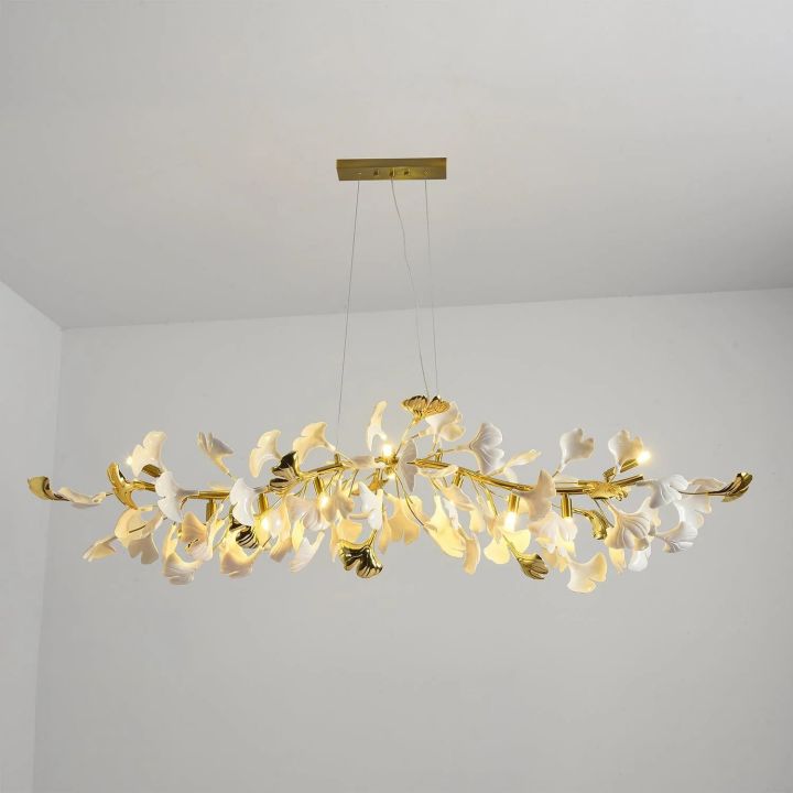 Ceramic Ginkgo Luxury Chandelier Style C