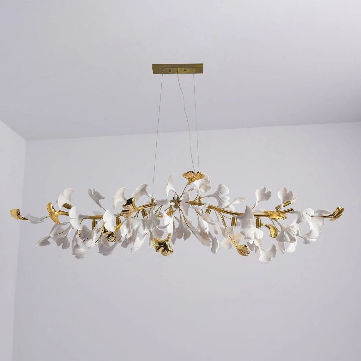 Ceramic Ginkgo Luxury Chandelier Style C