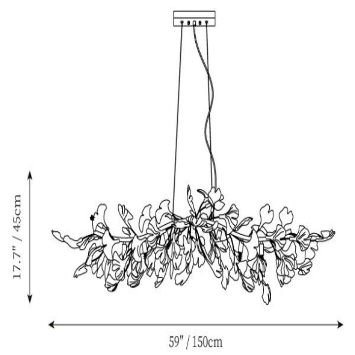 Ceramic Ginkgo Luxury Chandelier Style C