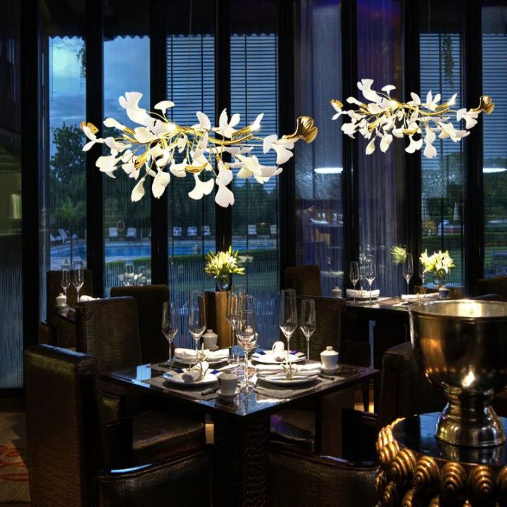 Ceramic Ginkgo Luxury Chandelier Style C