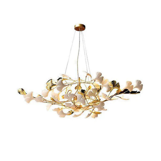 Ceramic Ginkgo Luxury Chandelier Style D