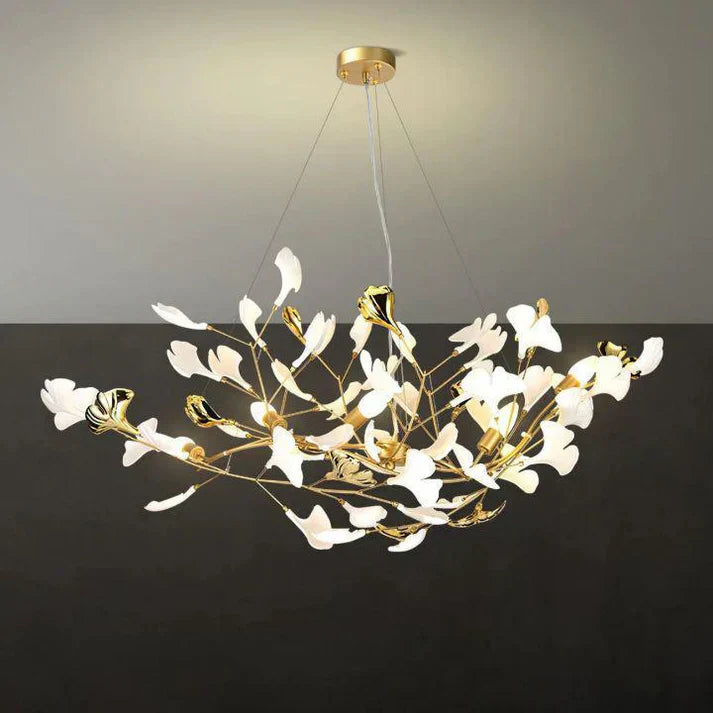 Ceramic Ginkgo Luxury Chandelier Style D