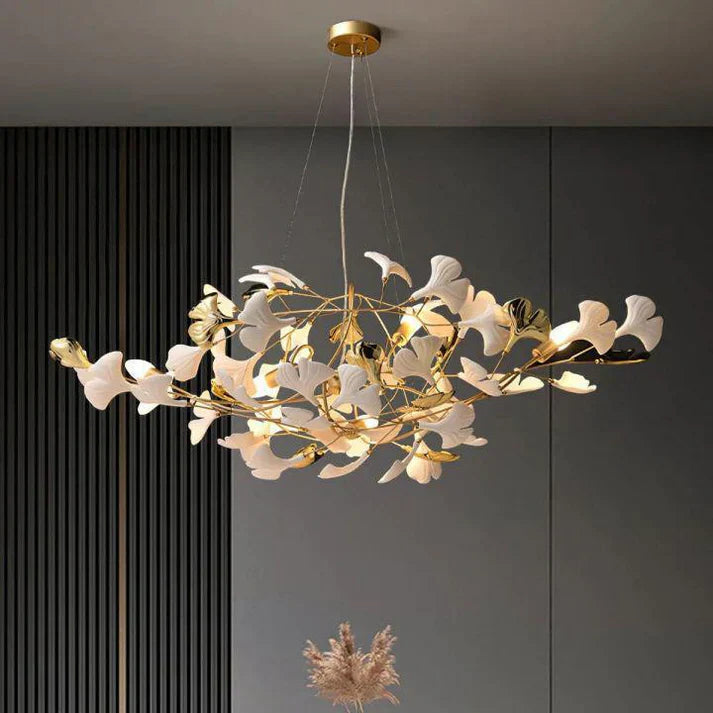 Ceramic Ginkgo Luxury Chandelier Style D