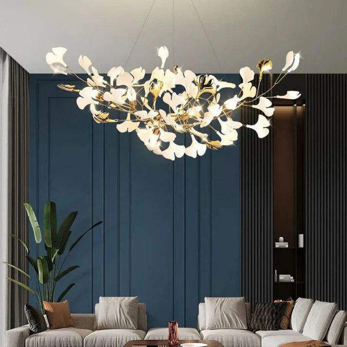 Ceramic Ginkgo Luxury Chandelier Style D