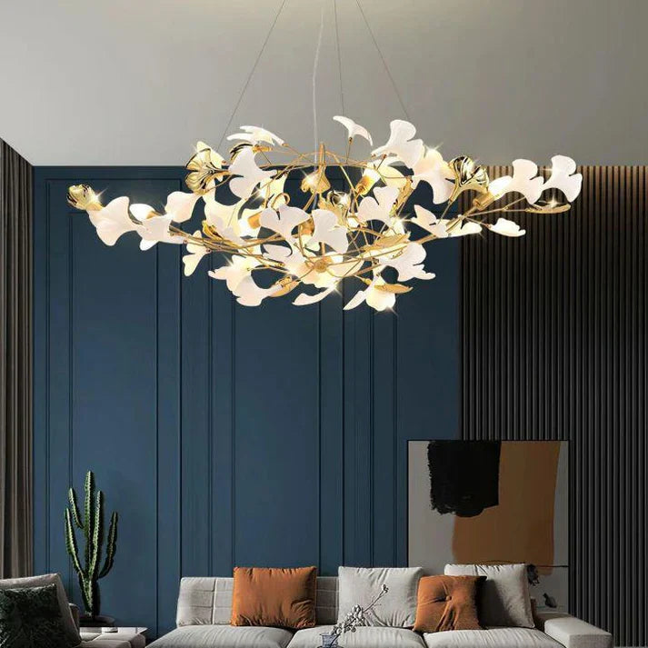 Ceramic Ginkgo Luxury Chandelier Style D