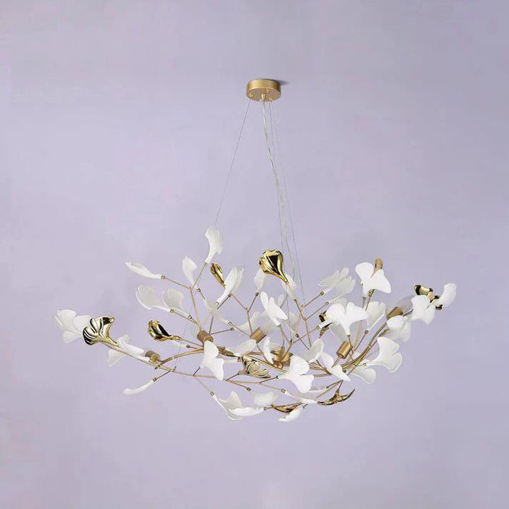 Ceramic Ginkgo Luxury Chandelier Style D