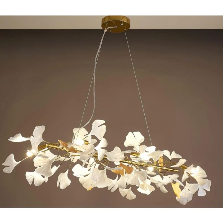 Ceramic Ginkgo Luxury Chandelier Style E