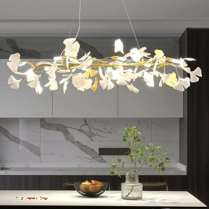 Ceramic Ginkgo Luxury Chandelier Style E