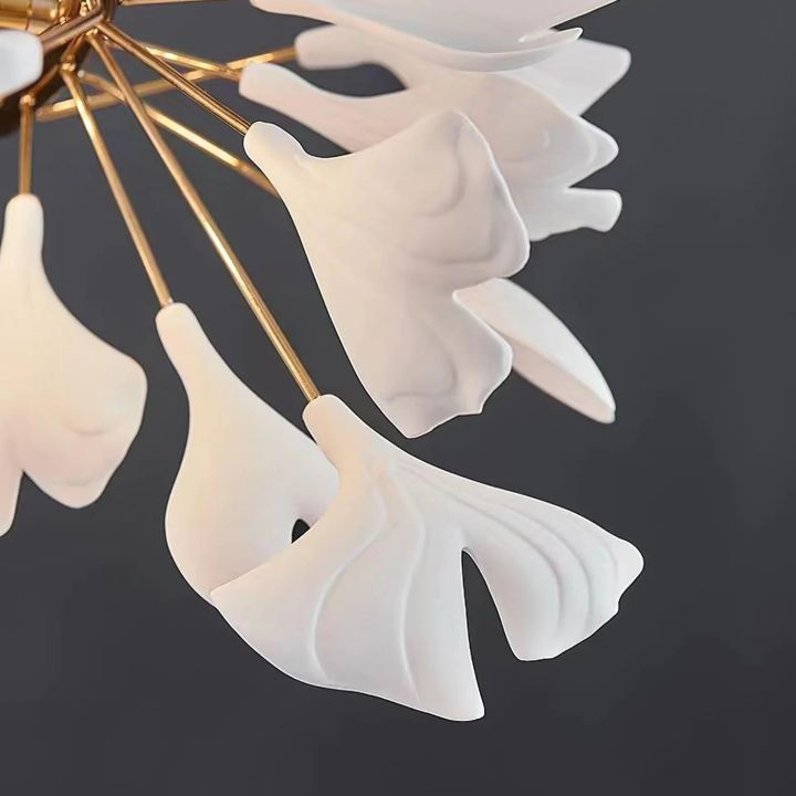 Ceramic Ginkgo Luxury Chandelier Style E