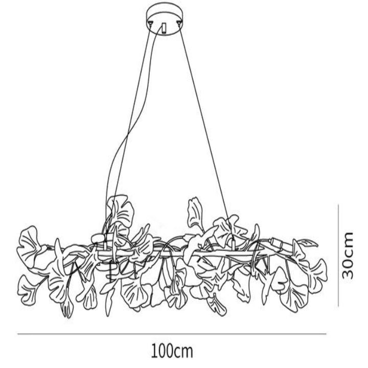 Ceramic Ginkgo Luxury Chandelier Style E