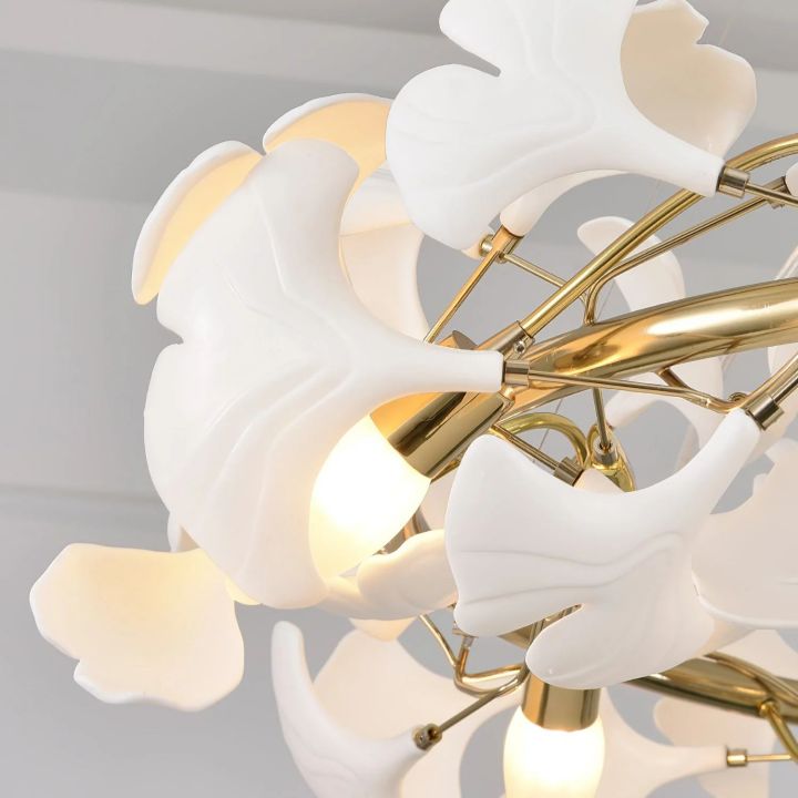 Ceramic Ginkgo Luxury Chandelier Style F