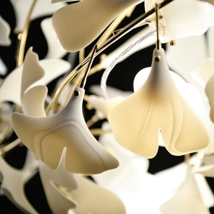 Ceramic Ginkgo Luxury Chandelier Style G