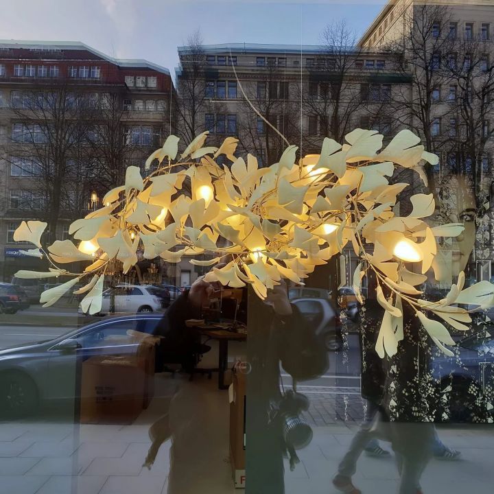Ceramic Ginkgo Luxury Chandelier Style G
