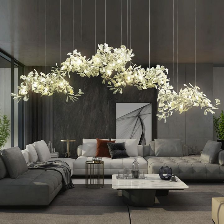 Ceramic Ginkgo Luxury Chandelier Style H
