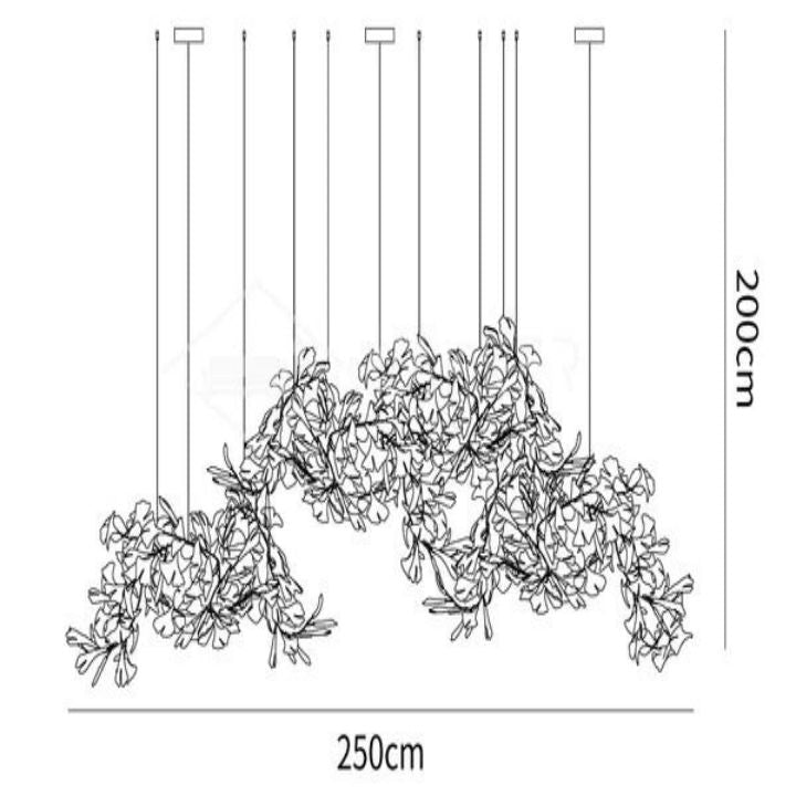 Ceramic Ginkgo Luxury Chandelier Style H