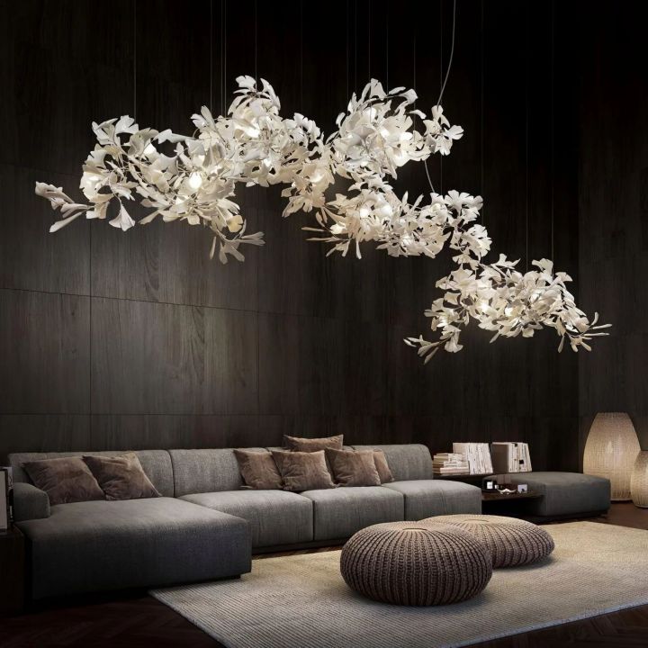 Ceramic Ginkgo Luxury Chandelier Style H
